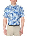 【送料無料】 ピージーエーツアー メンズ ポロシャツ トップス Men's Tropical Leaf-Print Polo Shirt Princess Bl...