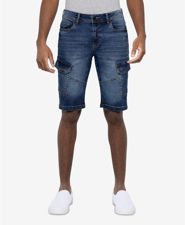 【送料無料】 エックスレイ メンズ ハーフパンツ・ショーツ ボトムス Men's 12" Denim Cargo Shorts Medium blue