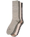 【送料無料】 カルバンクライン メンズ 靴下 アンダーウェア Men's Multi-Pattern Assorted Dress Crew Socks 4-P...