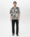 【送料無料】 マンゴ メンズ シャツ トップス Men's Floral Print Shirt Black