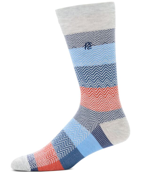 ̵ ڥ꡼ꥹ    Men's Zig-Zag Crew Socks LT GREY HE