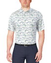 【送料無料】 ピージーエーツアー メンズ ポロシャツ トップス Men's Toucan-Pattern Polo Shirt Bright White