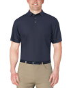 【送料無料】 ピージーエーツアー メンズ ポロシャツ トップス Men's Micro-Jacquard Polo Shirt Peacoat