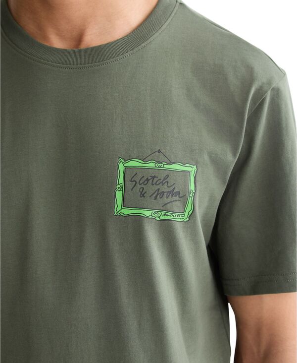 【送料無料】 スコッチアンドソーダ メンズ Tシャツ トップス Men's Short Sleeve Screen Print Logo Graphic T-Shirt Thyme