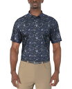【送料無料】 ピージーエーツアー メンズ ポロシャツ トップス Men's Short Sleeve Nautical Print Golf Polo Shir...