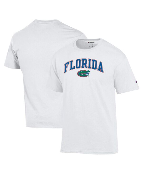 【送料無料】 チャンピオン メンズ Tシャツ トップス Men's White Florida Gators Arched Logo T-Shirt White