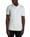 【送料無料】 カール ラガーフェルド メンズ ポロシャツ トップス Men's Textured Short-Sleeve Sweater Polo Shirt...