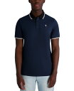 【送料無料】 カール ラガーフェルド メンズ ポロシャツ トップス Men's Short Sleeve Tipped Logo Polo Shirt Navy
