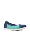 クラークス レディース パンプス シューズ Women 039 s Cloudsteppers Carly Wish Ballet Flats Navy Combination Knit