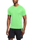 【送料無料】 リーボック メンズ Tシャツ トップス Men's Run Regular-Fit Speedwick Running T-Shirt Solar Lime