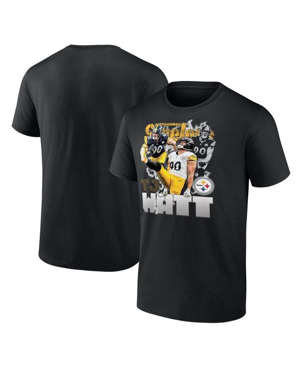 ̵ եʥƥ  T ȥåץ Men's T.J. Watt Black Pittsburgh Steelers...