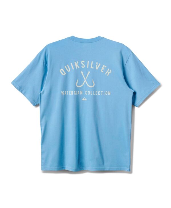 クイックシルバー ウォーター マン メンズ トップス Tシャツ Quiksilver Waterman Quiksilver Men's Bait Shop Screen T-Shirt Cali blue ブルー
