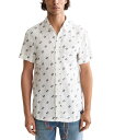【送料無料】 スコッチアンドソーダ メンズ シャツ トップス Men's Printed Short Sleeve Linen Button-Front Shirt Off White