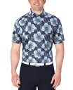 【送料無料】 ピージーエーツアー メンズ ポロシャツ トップス Men's Hibiscus-Print Polo Shirt Peacoat