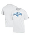 【送料無料】 チャンピオン メンズ Tシャツ トップス Men's White North Carolina Tar Heels Arch Over Logo T-Shirt White