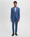 【送料無料】 マンゴ メンズ カジュアルパンツ ボトムス Men's Stretch Fabric Super Slim-Fit Suit Pants Blue