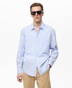 【送料無料】 マンゴ メンズ シャツ トップス Men's Cotton Regular-Fit Striped Shirt Sky Blue