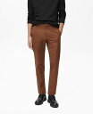 【送料無料】 マンゴ メンズ カジュアルパンツ ボトムス Men's Stretch Fabric Slim-Fit Trousers Burnt Orange
