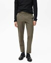 【送料無料】 マンゴ メンズ カジュアルパンツ ボトムス Men's Stretch Fabric Slim-Fit Trousers Medium Green