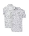 【送料無料】 アンティグア メンズ ポロシャツ トップス Men's White Philadelphia Eagles Anthracite Logo Col...