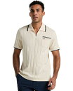 【送料無料】 オリジナルペンギン メンズ ポロシャツ トップス Men's Slim-Fit Ribbed Open Collar Polo Birch