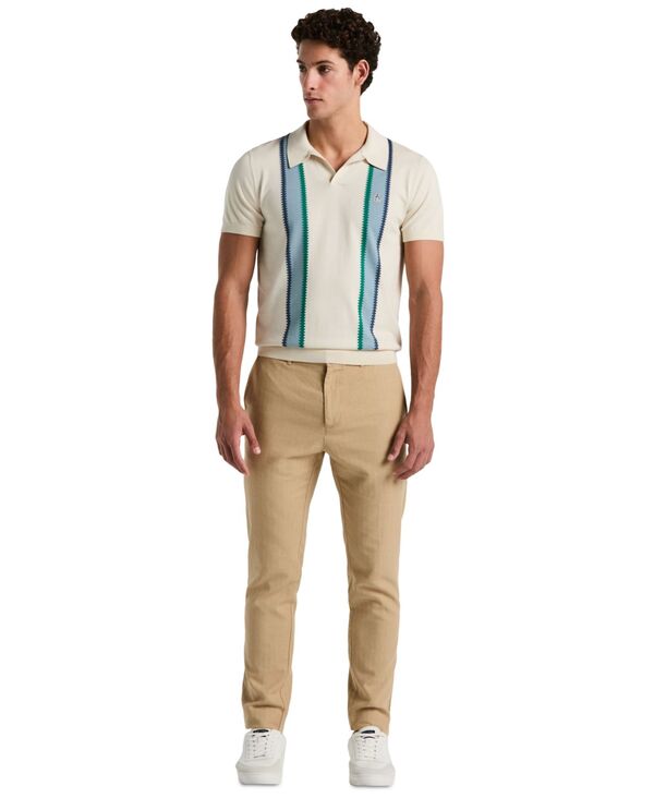 【送料無料】 オリジナルペンギン メンズ カジュアルパンツ ボトムス Men's Flat-Front Linen-blend Chino Pants Travertine