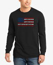 【送料無料】 エルエーポップアート メンズ Tシャツ トップス Men's Word Art Long Sleeve T-Shirt Black
