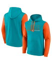 【送料無料】 ファナティクス メンズ パーカー・スウェット アウター Men'sAqua Miami Dolphins Big Tall Outline Pullover Hoodie Aqua