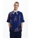 【送料無料】 デジグアル メンズ Tシャツ トップス Men's Ethnic print T-shirt Navy blue(4)
