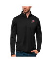 【送料無料】 アンティグア メンズ パーカー・スウェット アウター Men's Black Carolina Hurricanes Tribute Quarter-Zip Pullover Top Black