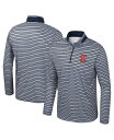 【送料無料】 コロシアム メンズ シャツ トップス Men's Navy Illinois Fighting Illini Striped Quarter-Zip Top Navy