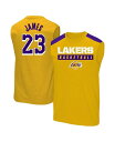 【送料無料】 プロファイル メンズ Tシャツ トップス Men's LeBron James Gold Los Angeles Lakers Big Tall Player Muscle T-Shirt Gold