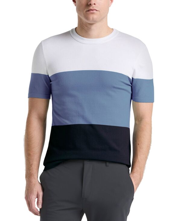 ペリーエリス メンズ トップス Tシャツ クルーネック シャツ Perry Ellis Men's Color Block Short Sle..
