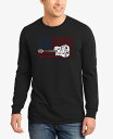 【送料無料】 エルエーポップアート メンズ Tシャツ トップス Men's America Rocks Word Art Long Sleeve T-Shirt Black