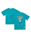 【送料無料】 ミッチェル&ネス メンズ Tシャツ トップス Men's Dan Marino Aqua Miami Dolphins Sideline Retired Player T-Shirt Aqua