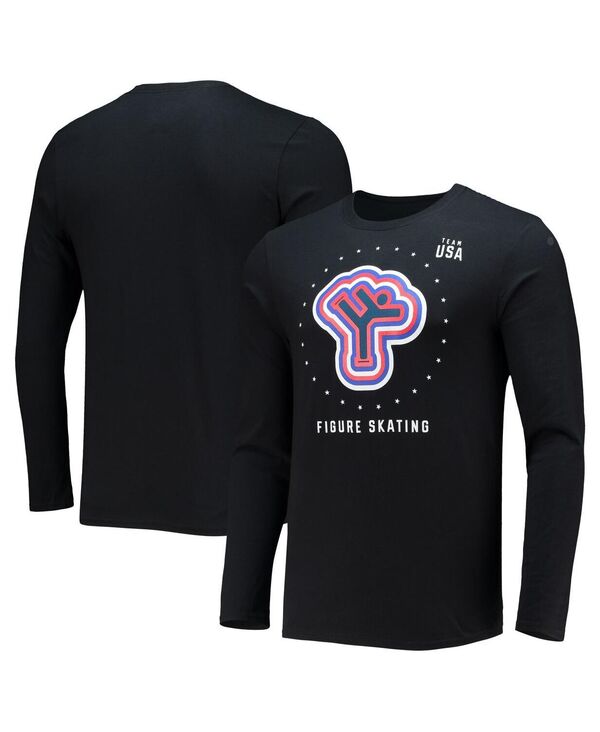 ファナティクス メンズ トップス Tシャツ Fanatics Men's Black Team USA Figure Skating Long Sleeve T-Shirt Black ブラック