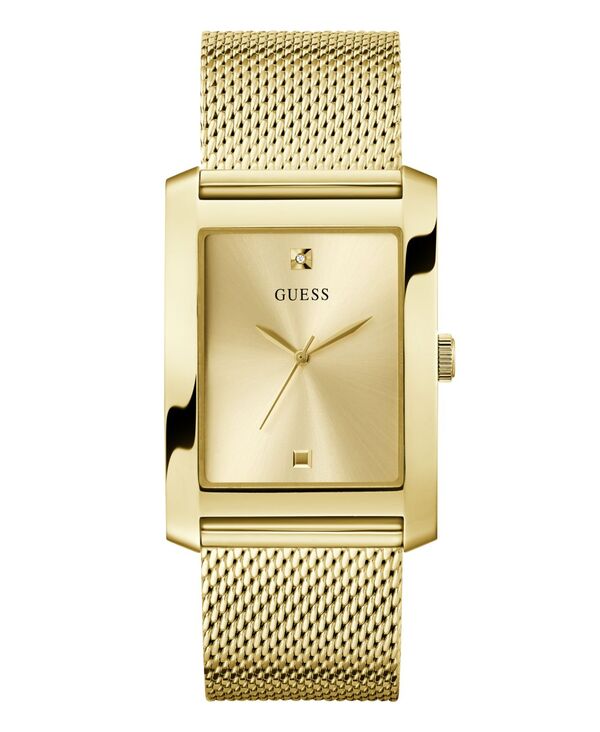 【送料無料】 ゲス メンズ 腕時計 アクセサリー Men's Analog Gold-Tone Steel Mesh Watch 34mm Gold-Tone