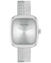 【送料無料】 カルバンクライン レディース 腕時計 アクセサリー Women's Adore Silver Tone Stainless Steel Mesh Bracelet Watch 30mm Silver