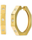 【送料無料】 ル ヴァン レディース ピアス・イヤリング アクセサリー Nude Diamond Octagon Shape Small Hoop Earrin...