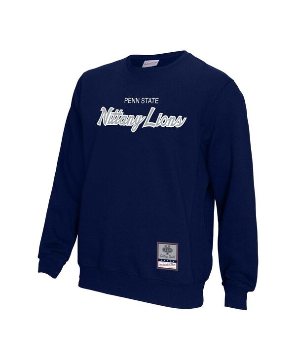 【送料無料】 ミッチェル&ネス メンズ パーカー・スウェット アウター Men's Navy Penn State Nittany Lions Elite Script Pullover Sweatshirt Navy