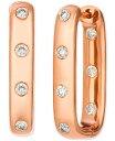 【送料無料】 ル ヴァン レディース ピアス・イヤリング アクセサリー Diamond Oval Hoop Earrings (3/8 ct. t.w.) in...