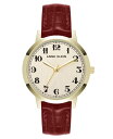 【送料無料】 アンクライン レディース 腕時計 アクセサリー Women's Quartz Casual Red Polyurethane Leather an...