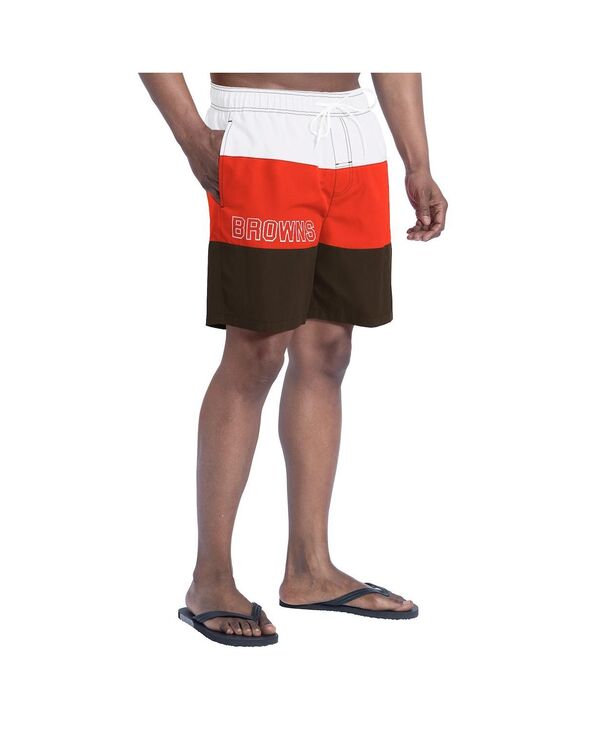 【送料無料】 カール バンクス メンズ ハーフパンツ・ショーツ 水着 Men's Brown/Orange Cleveland Browns Sunrise Volley Swim Shorts Brown Orange