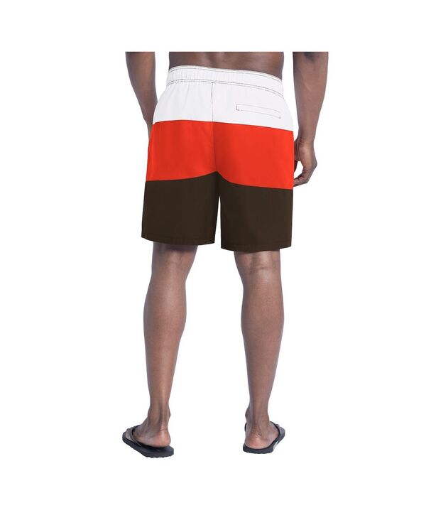 【送料無料】 カール バンクス メンズ ハーフパンツ・ショーツ 水着 Men's Brown/Orange Cleveland Browns Sunrise Volley Swim Shorts Brown Orange