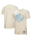 【送料無料】 ミッチェル&ネス メンズ Tシャツ トップス Men's Cream North Carolina Tar Heels Vintage Tone T-Shirt Cream