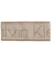 【送料無料】 カルバンクライン レディース 帽子 アクセサリー Birdseye Logo Knit Headband Heathered Almond