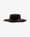 【送料無料】 スティーブ マデン レディース 帽子 アクセサリー Buckled Scalloped Felt Hat Black