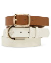 【送料無料】 スティーブ マデン レディース ベルト アクセサリー Lizard Polyurethane Buckle Belt Bone cognac