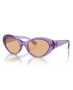 【送料無料】 ヴェルサーチ レディース サングラス・アイウェア アクセサリー Women's Sunglasses VE4455U Purple Transpa...