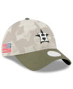 【送料無料】 ニューエラ レディース 帽子 アクセサリー Women's Light Beige/Olive Houston Astros 2025 Armed Forces Day 9TWENTY Adjustable Hat Light Beige Olive
